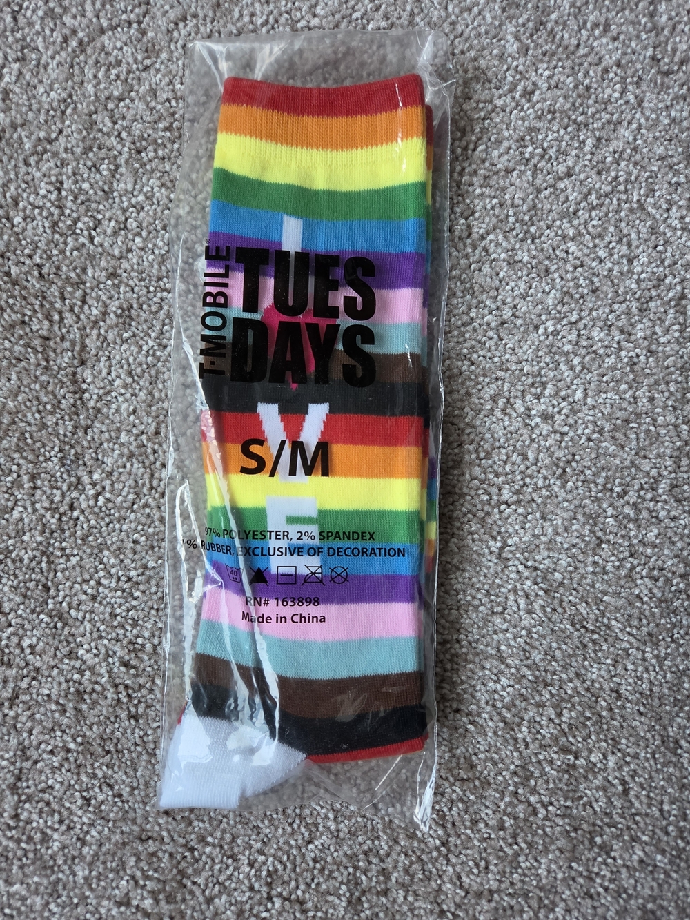 Tmobile Rainbow Stripe Socks